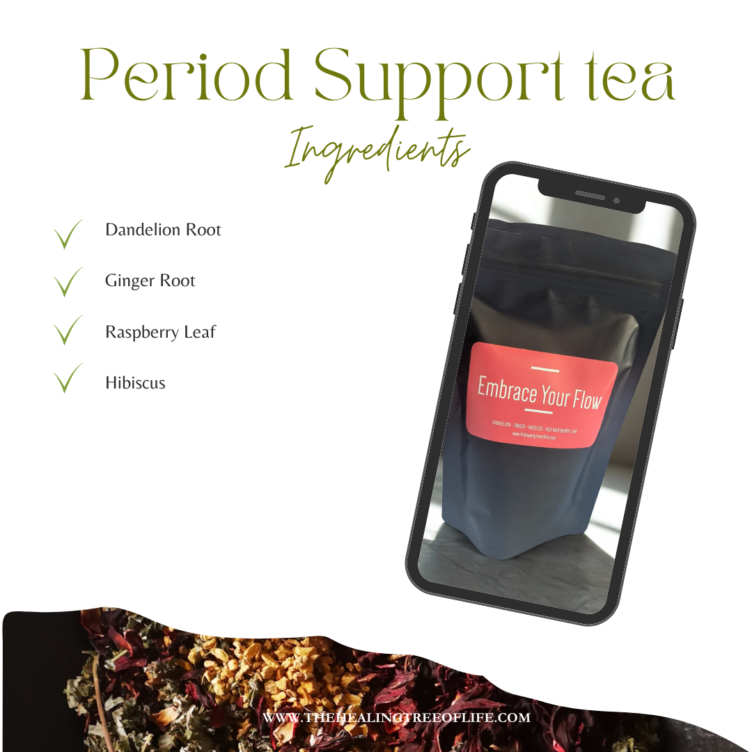 Period support Tea ingredients | The Healing Tree of Life