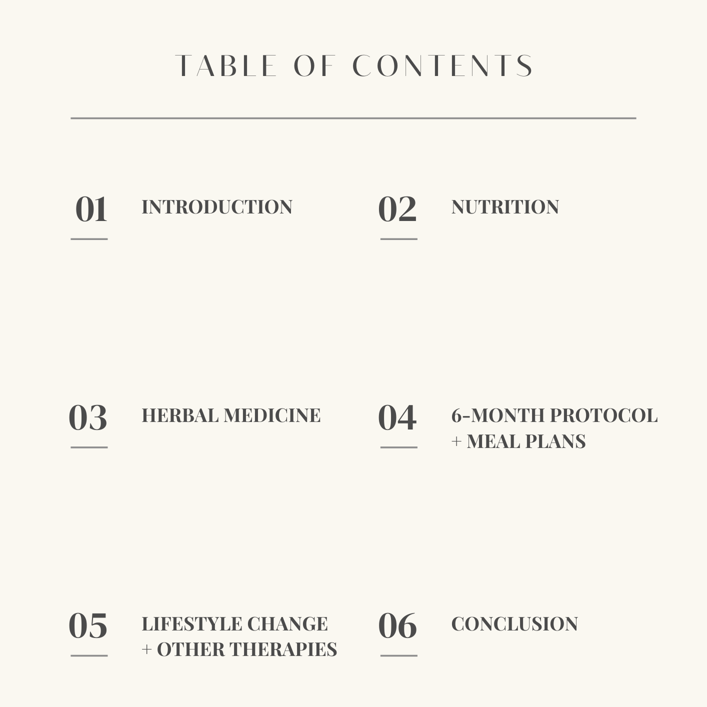 How to heal endometriosis naturally ebook table of contents | The Healing Tree of Life