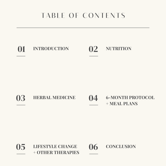 How to heal endometriosis naturally ebook table of contents | The Healing Tree of Life